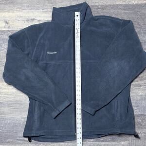 Columbia Fleece Sweater (Blue) (Extra Large) (Mens) (Full Zip Up)